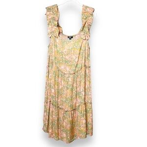 ODDY NWT Ruffle Sleeve Mini Dress 3X boho sundress plus size boutique floral